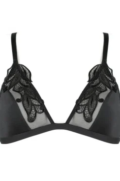 £30 And Under | Wireless Bras>Jolidon Savage Love Triangle Bra, Size 36B Black