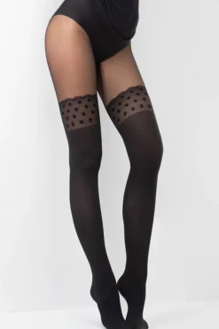Black Tights | Patterned Tights>FiORE Sense Patterned Tights 60 Denier Black