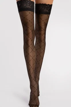 Sheer Hold Ups | Black Hold Ups>FiORE Sensual Enchante Hold Ups 20 Denier