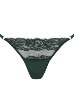 Thongs & G-strings>Coco de Mer Seraphine G String, Size L (UK 12-14) Green