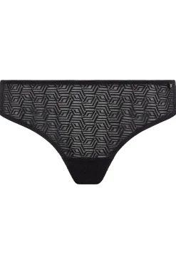 £30 And Under | Thongs & G-strings>Nudea Sheer Deco Thong in Black