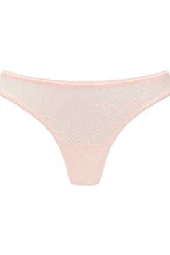 £30 And Under | Thongs & G-strings>Nudea Sheer Deco Thong in Blush Pink