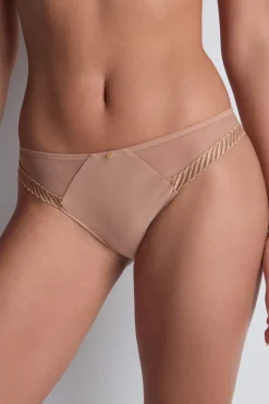 Sexy Lingerie | Luxury French Lingerie>Aubade Sheer Emotion Brazilian Brief SheerEmotionSand
