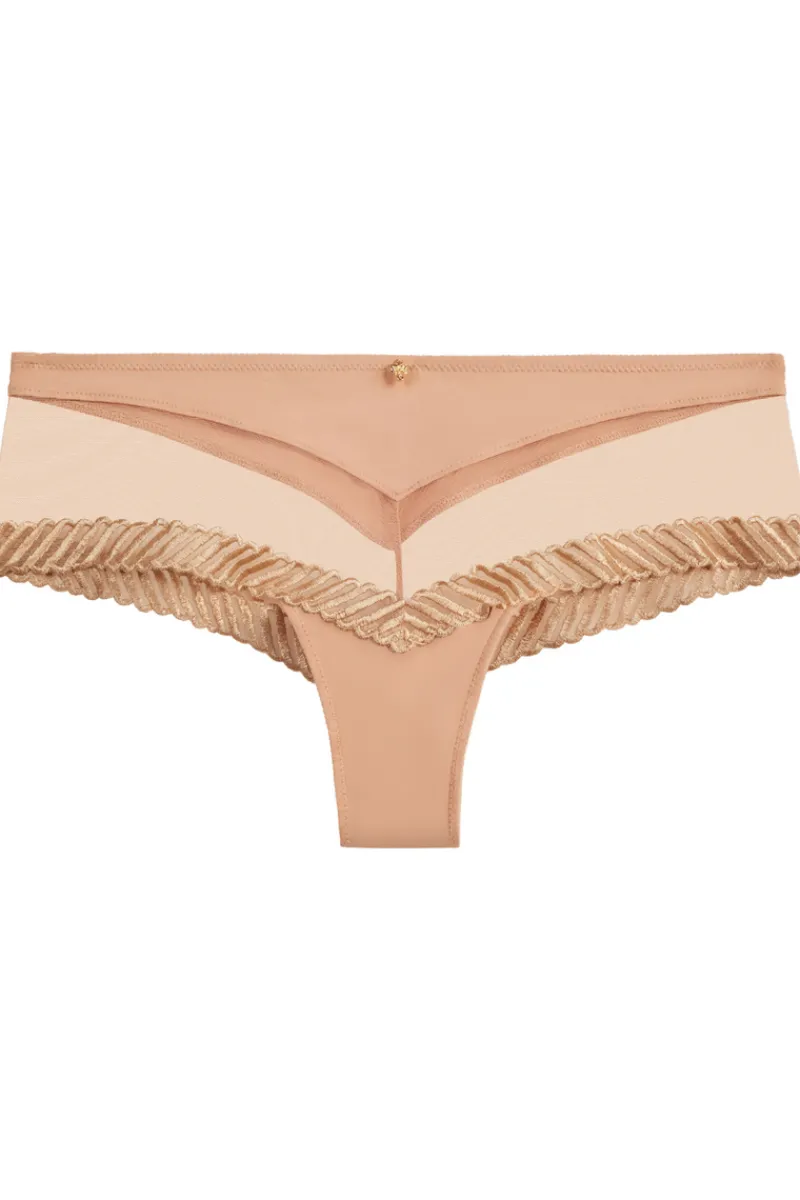 Sexy Lingerie | Luxury French Lingerie>Aubade Sheer Emotion Cheeky Brief SheerEmotionSand