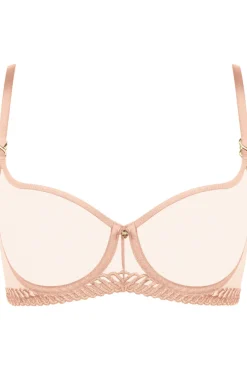 Sexy Lingerie | Luxury French Lingerie>Aubade Sheer Emotion Half Cup Bra SheerEmotionSand