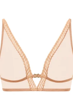 Sexy Lingerie | Luxury French Lingerie>Aubade Sheer Emotion Wireless Triangle Bra SheerEmotionSand