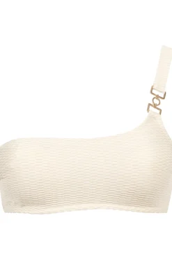 Sexy Lingerie | Luxury French Lingerie>Aubade Shimmering Waters One Shoulder Bikini Top GoldenWhite
