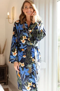 Kimonos & Robes | £30 And Under>Cyberjammies Sierra Short Dressing Gown, Size UK 8 Multi