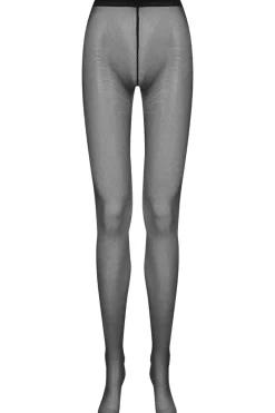 Black Tights | Back Seamed Tights>Maison Close Signature Seamed Fishnet Illusion Tights 25 Denier Black