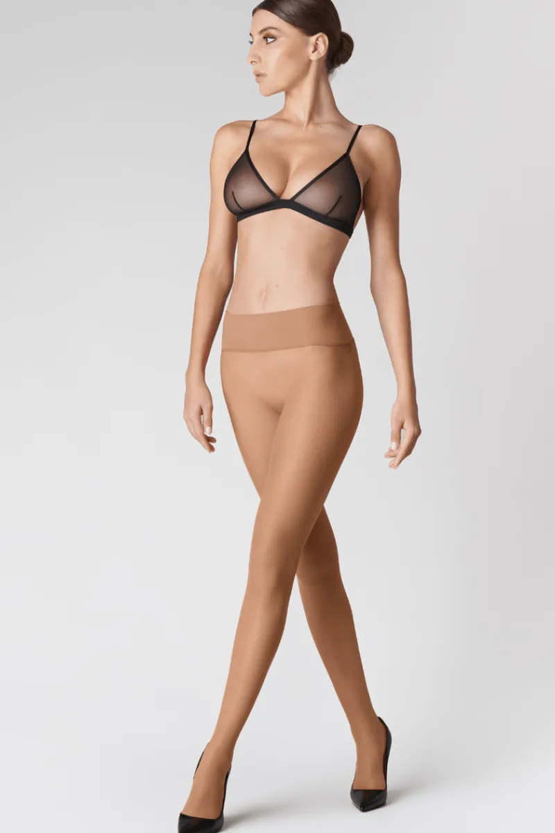 Nude Tights | Back Seamed Tights>Maison Close Signature Seamless Back Seamed Tights 20 Denier SunNude