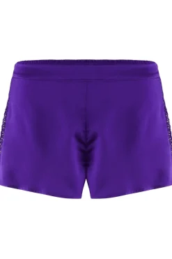 Silk Nightwear | Pyjama Pants & Shorts>Aubade Silk Desire Short, Size XS (UK 8) Ultraviolet