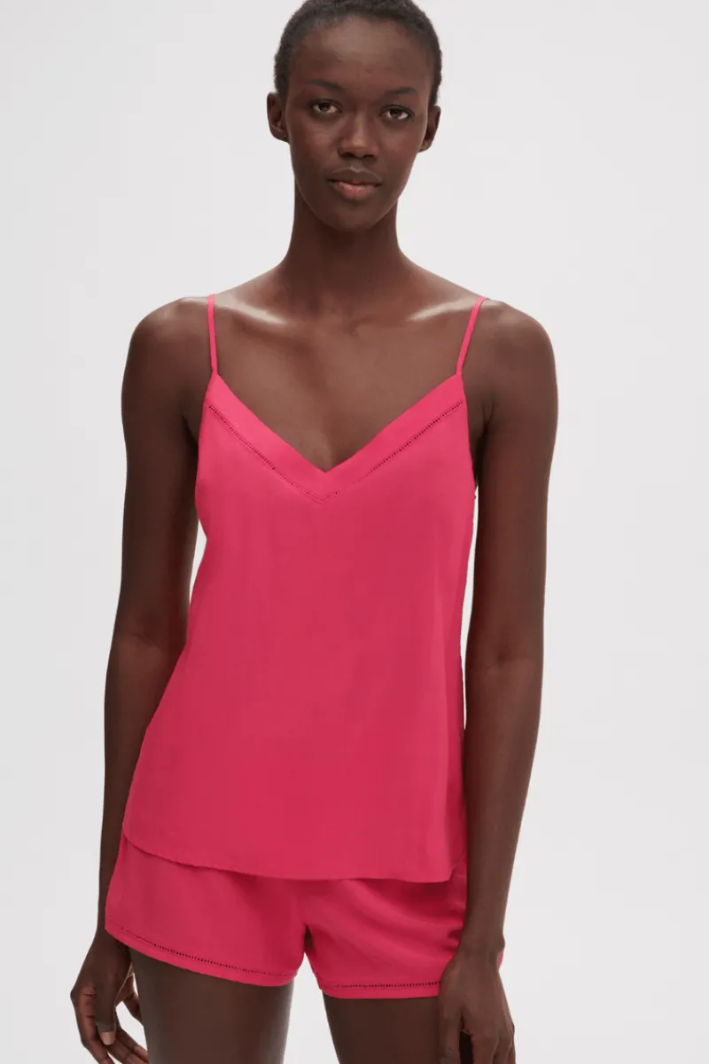 Pyjama Tops | Luxury French Lingerie>Simone Pérèle Songe Top PitayaPink