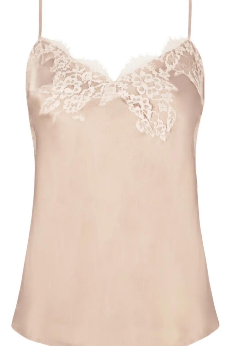 Silk Nightwear | Pyjama Tops>Lise Charmel Splendeur Soie Camisole in Gold