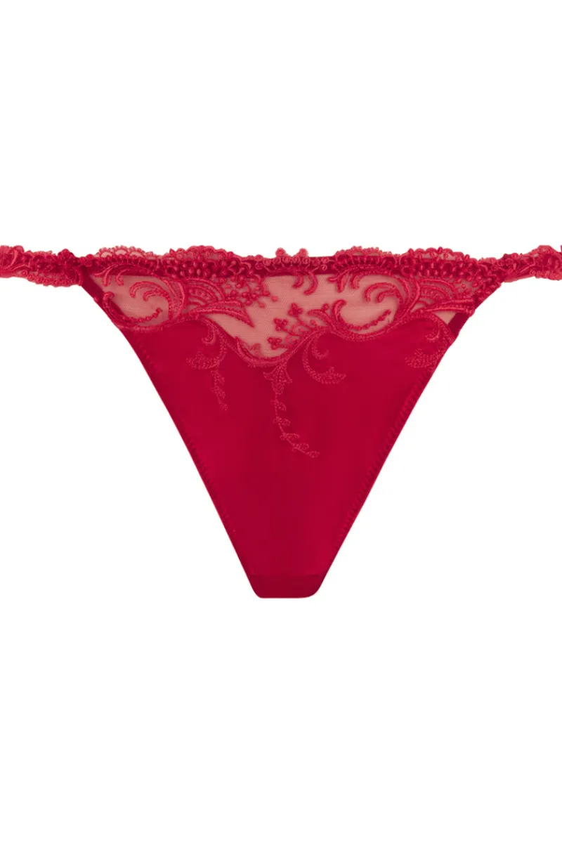 Red Lingerie | Sexy Lingerie>Lise Charmel Splendeur Soie Sexy Thong Rouge