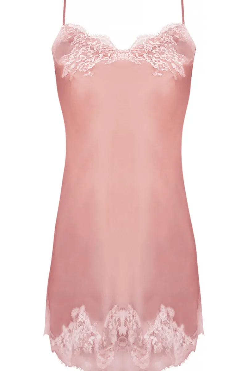 Silk Nightwear | Nighties, Babydolls & Chemises>Lise Charmel Splendeur Soie Silk Night Dress in Rose, Size L (UK 14)