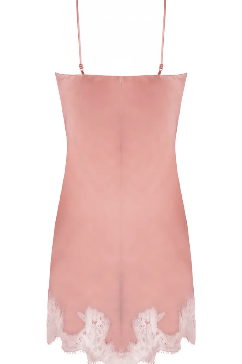 Silk Nightwear | Nighties, Babydolls & Chemises>Lise Charmel Splendeur Soie Silk Night Dress in Rose, Size L (UK 14)