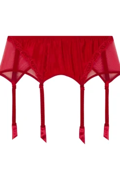 Red Lingerie | Sexy Lingerie>Lise Charmel Splendeur Soie Suspender Belt Rouge