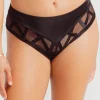 Luxury French Lingerie | Sheer Lingerie>Louisa Bracq Série Embroidery Brazilian Shorty Black
