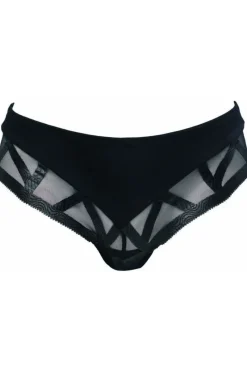 Luxury French Lingerie | Sheer Lingerie>Louisa Bracq Série Embroidery Brazilian Shorty Black