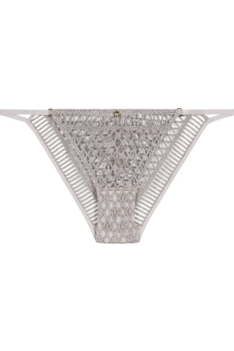 Sexy Lingerie | Luxury French Lingerie>Aubade Stardust Dream Mini Coeur Brief CosmosSilver