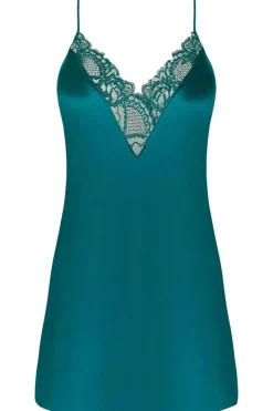 Silk Nightwear | Nighties, Babydolls & Chemises>Lise Charmel Sublime En Dentelle Babydoll in Green PrincessGreen