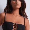 Sexy Lingerie | Luxury French Lingerie>Aubade Summer Glow Bandeau Bikini Top BlackSand
