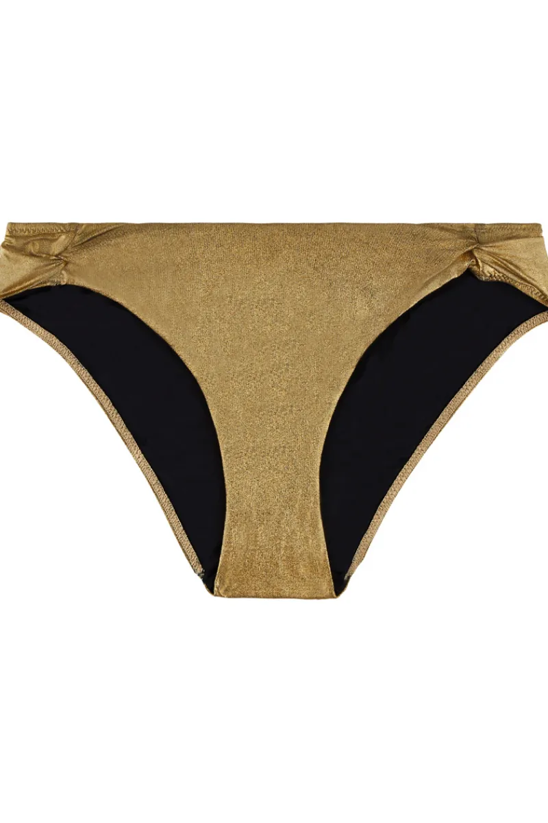 Sexy Lingerie | Luxury French Lingerie>Aubade Sunlight Glow Brazilian Bikini Bottom AntiqueGold