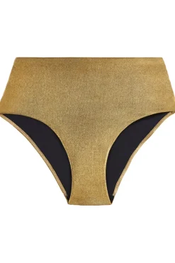 Sexy Lingerie | Luxury French Lingerie>Aubade Sunlight Glow High Waist Bikini Bottom AntiqueGold