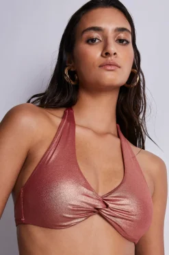 Sexy Lingerie | Luxury French Lingerie>Aubade Sunlight Glow Moulded Triangle Bikini Top Cuivre