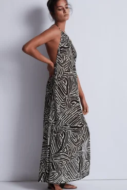 Beach & Resortwear | Sexy Lingerie>Aubade Sunset Cocktail Halterneck Maxi Beach Dress SunsetCocktailZebra