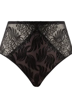 Luxury French Lingerie | High Waist Thongs And Knickers>Louisa Bracq Swan High Waisted Full Brief Black