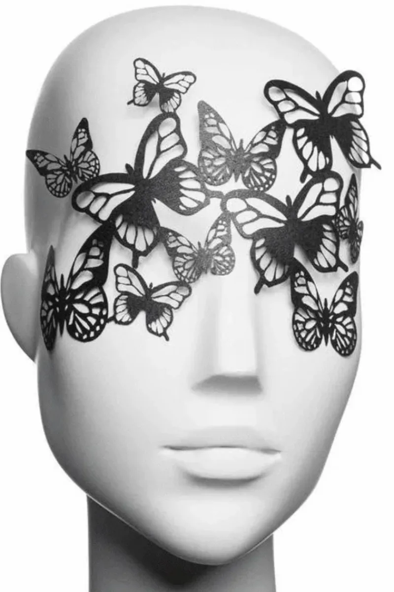 Masks & Blindfolds | Pleasure>Bijoux Indiscrets Sybille Vinyl Butterfly Mask Black