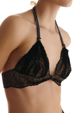 Sexy Lingerie | Halterneck Bras>Bracli Sydney Daisy Dark Pearl Bra Black