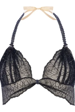 Sexy Lingerie | Halterneck Bras>Bracli Sydney Daisy Dark Pearl Bra Black