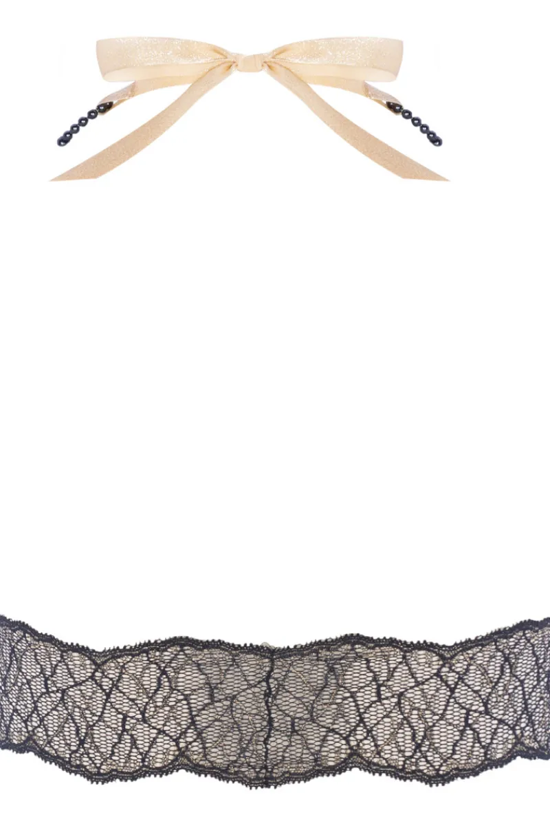 Sexy Lingerie | Halterneck Bras>Bracli Sydney Daisy Dark Pearl Bra Black