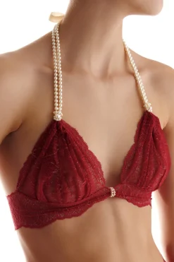 Red Lingerie | Sexy Lingerie>Bracli Sydney Daisy Pearl Bra in Red