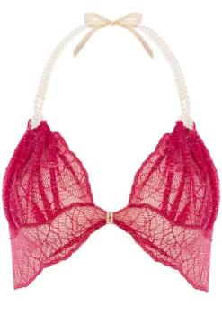 Red Lingerie | Sexy Lingerie>Bracli Sydney Daisy Pearl Bra in Red