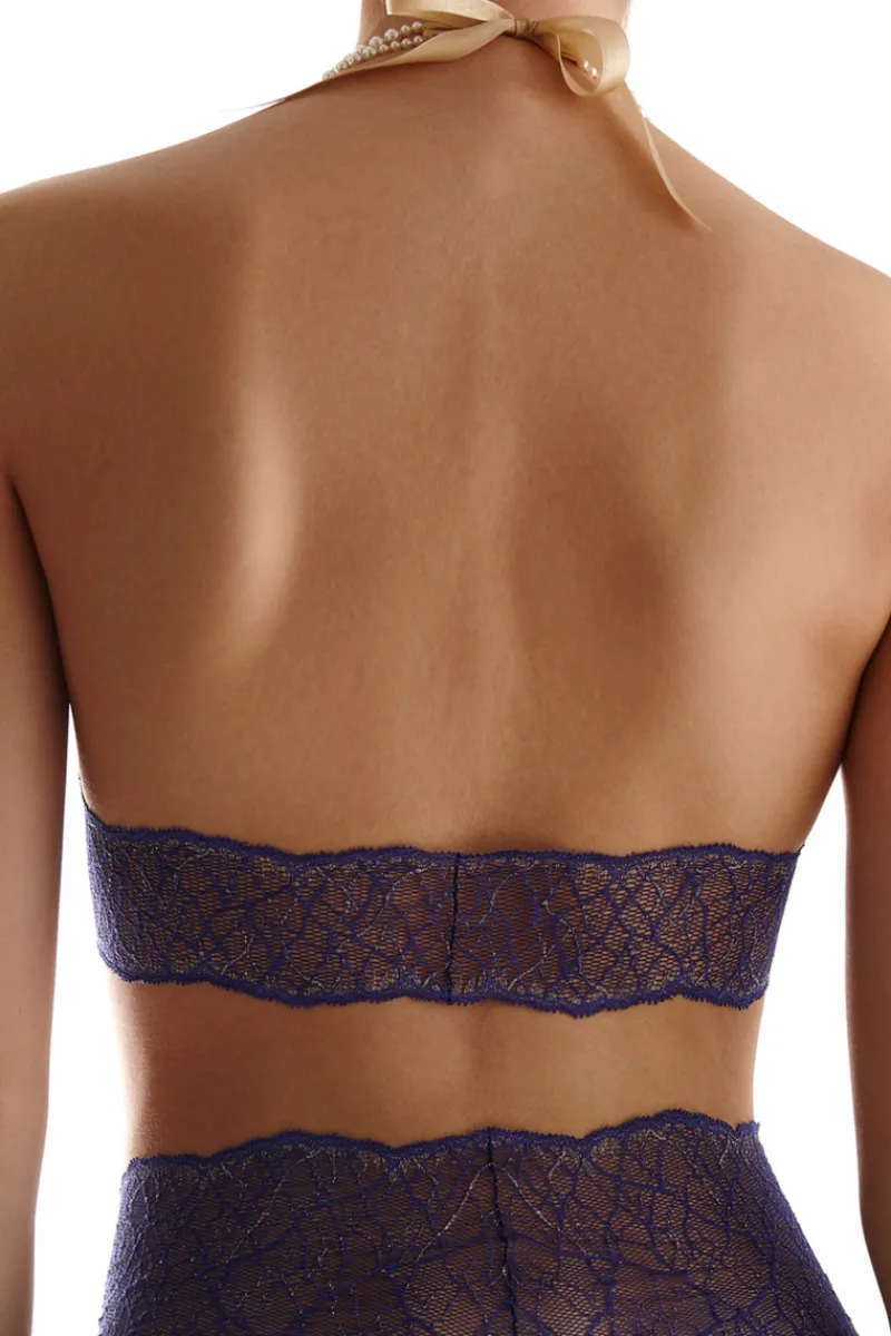 Sexy Lingerie | Halterneck Bras>Bracli Sydney Daisy Pearl Bra in Blue