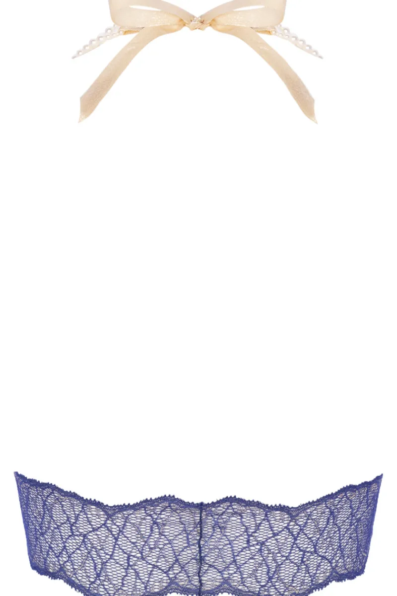 Sexy Lingerie | Halterneck Bras>Bracli Sydney Daisy Pearl Bra in Blue