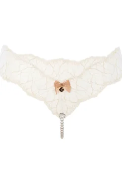 Bridal & Honeymoon Lingerie | Sexy Lingerie>Bracli Sydney Daisy Single Pearl Thong in Ivory