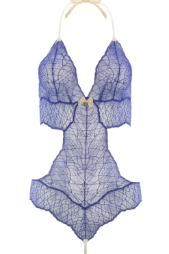 Pearl Thong Bodysuits | Sexy Lingerie>Bracli Sydney Daisy Single Pearl Body Blue