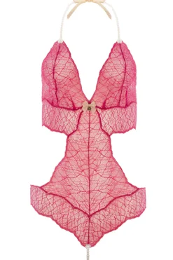 Red Lingerie | Pearl Thong Bodysuits>Bracli Sydney Daisy Single Pearl Body in Red