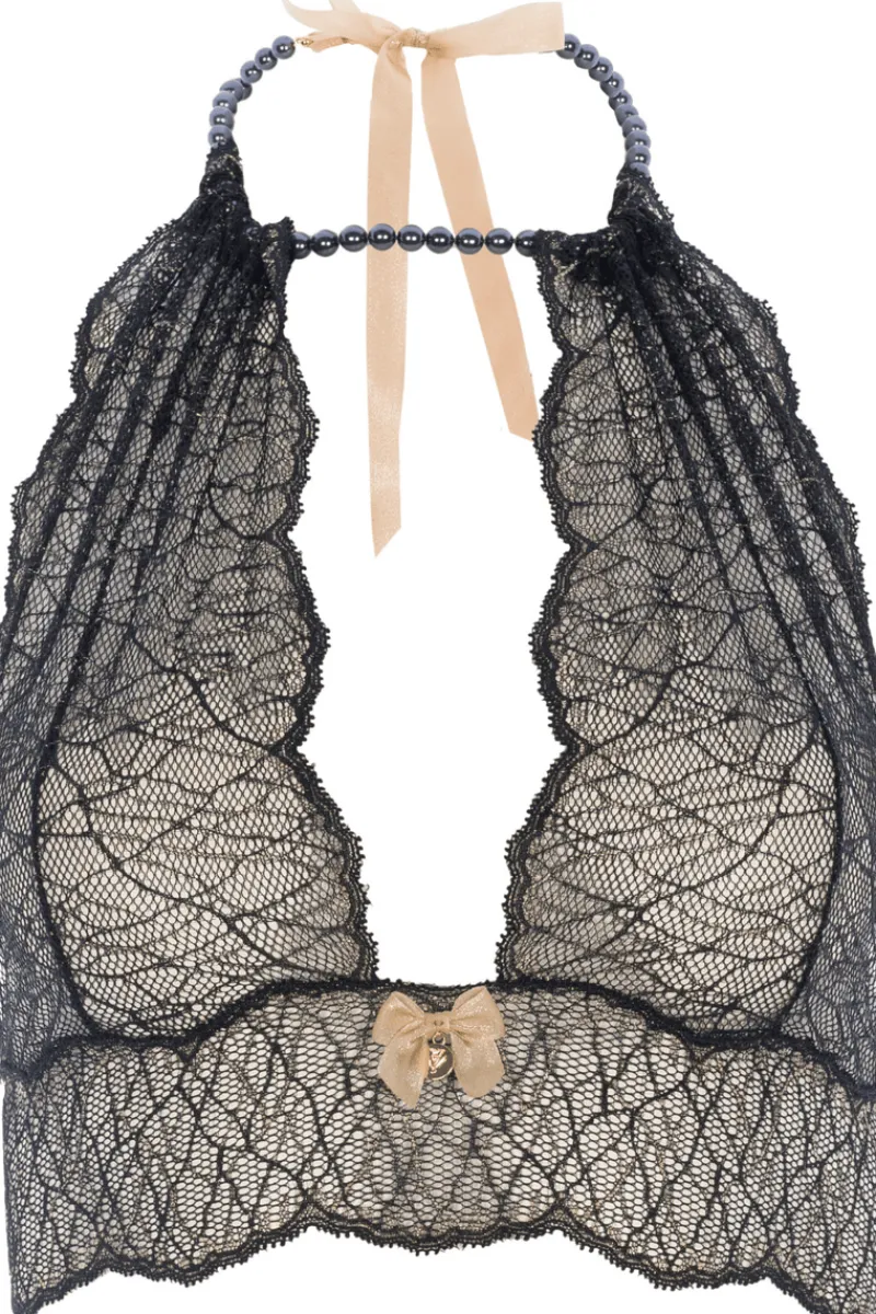 Sexy Lingerie | Halterneck Bras>Bracli Sydney Dark Pearl Bralette Black