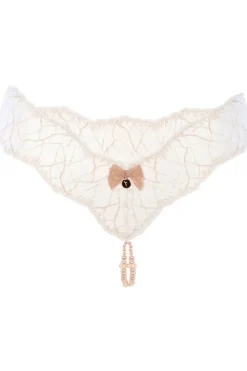 Bridal & Honeymoon Lingerie | Sexy Lingerie>Bracli Sydney Double Pearl Thong Ivory