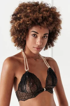 Sexy Lingerie | Halterneck Bras>Bracli Sydney Pearl Bra Black