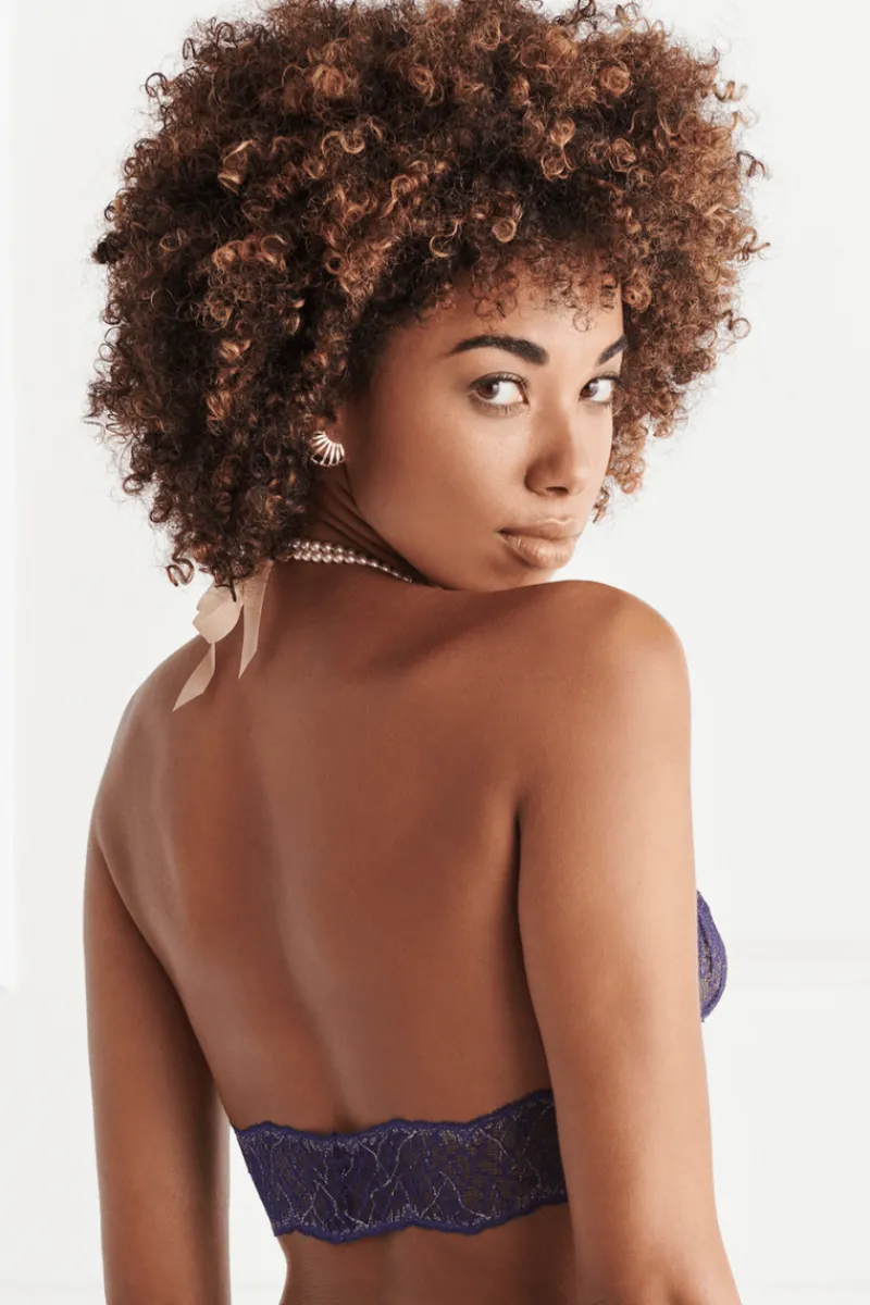 Sexy Lingerie | Halterneck Bras>Bracli Sydney Pearl Bra Blue, Size XL