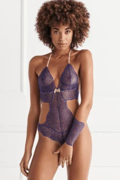 Pearl Thong Bodysuits | Sexy Lingerie>Bracli Sydney Single Pearl Body Blue