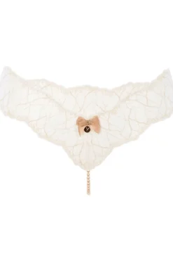 Bridal & Honeymoon Lingerie | Sexy Lingerie>Bracli Sydney Single Pearl Thong Ivory
