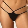 Crotchless Lingerie | Thongs & G-strings>Coco de Mer Sylph Thong Black