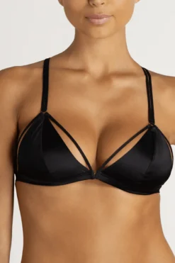 Wireless Bras | Triangle Bras>Coco de Mer Sylph Triangle Bra, Size M (UK 10-12) Black